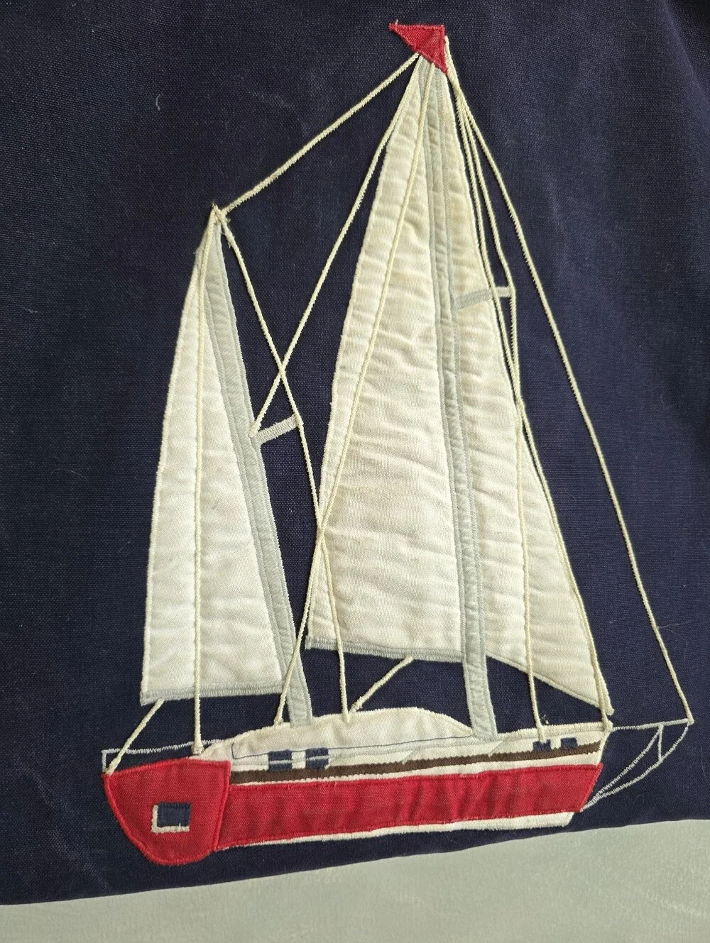 Rare Vtg Nautical Preppy 80s Tree Tops Sailboat Canvas Travel Garment Bag 39x24